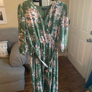 Women’s tee length floral dress
